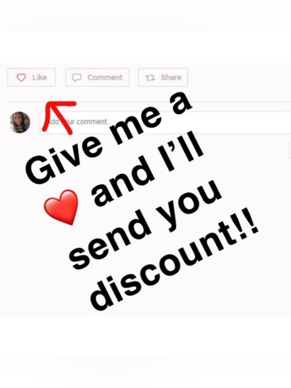 Get a big discount off all liked items! 😊